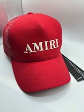 Amiri Men's Trucker Hat Logo Red White
