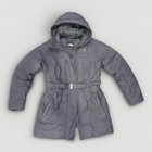 Abrigo parka de longitud media HyVent gris con capucha y cinturón The North Face para mujer talla M