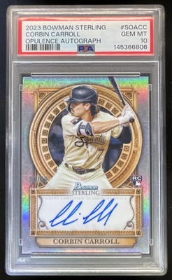 2023 Bowman Sterling Opulence #SOA-CC Corbin Carroll RC Auto /99 PSA 10
