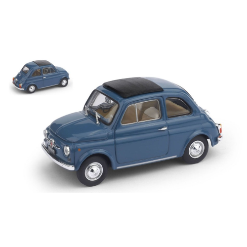 Fiat 500 F 1965-72 Chiusa Blu Medio 1:43 Brumm Auto Stradali -D- Neues Modell-image