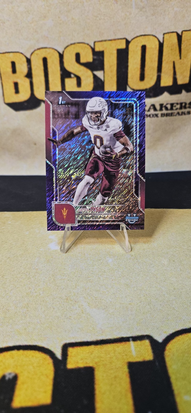 2025 Bowman Chrome University U Jordyn Tyson 1st Purple Shimmer /75