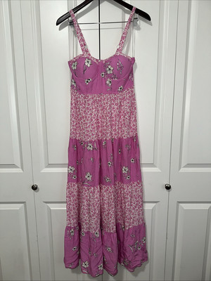 #ad No Comment Lightweight Sleeveless Floral Maxi Summer Dress M NWT $1.74