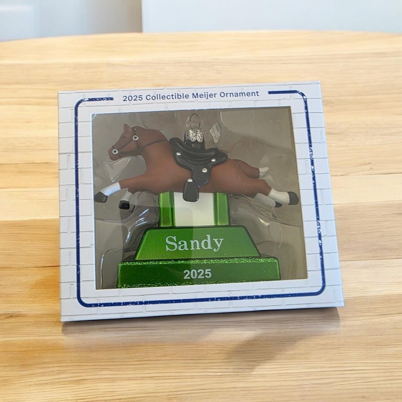 2025 Meijer SANDY Christmas Ornament Exclusive Employee Only Horse in Box