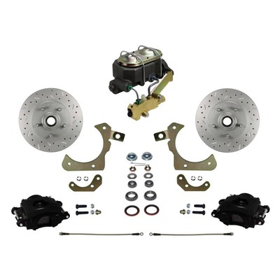 For Chevy Impala 59-64 Drilled & Slotted Front Disc Brake Conversion Kit