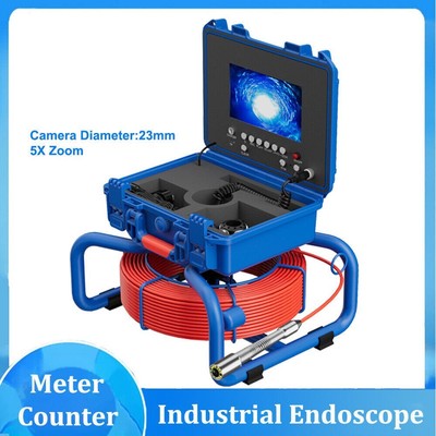 7'' Sewer Camera Drain Industrial Pipe Inspection Camera with DVR Recording 16GB