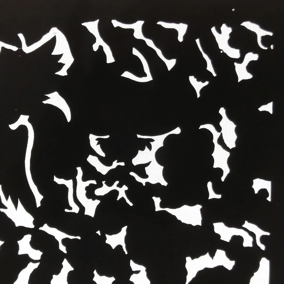 Antique Japanese Katagami Paper Kimono Stencil Katazome Silhouette Flowers C909 - Image 3 of 4