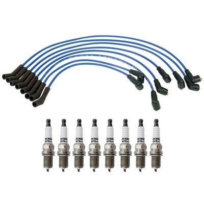 NGK Wire Set & Denso 8 Standard Spark Plugs Kit for Discovery 4.0L 4.6L V8 99-04