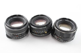 Manual Focus Camera Lenses Working Inc Asahi Pentax & Takumar Etc x 3