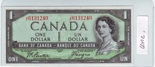 Canada  Paper Money 1 Dollars 1954 DEVIL S FACE Beattie/Coyne UNCIRCULATED