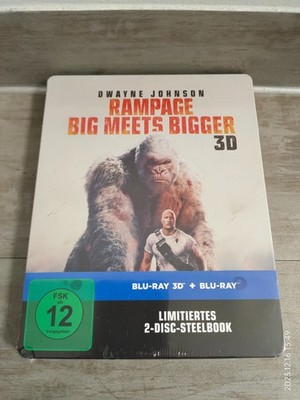 Rampage: Big Meets Bigger 3D - Blu-ray 3D Steelbook (+ BR 2D)  - NEU in Folie