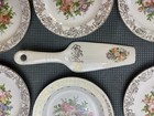 Royal China Nautilus 8411B Floral Dessert Plate White Gold Trim Decorative Set — photo 3