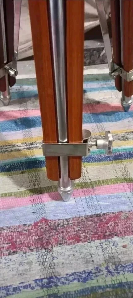 40 inch Wooden Tripod Vintage Theater Stage Industrial Nautical Tripod Stand - Image 2 of 3