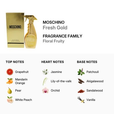 Moschino Fresh Gold Couture Women's Eau de Parfum - 3.4 oz for