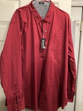 COOFANDY Men's 3XL Casual/Dress Shirt LS Maroon NWT