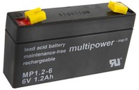 1 X Blei-Akku MP1.2-6 6V / 1,2 Ah | FG10121 | A506/1.2S | NP1.2-6