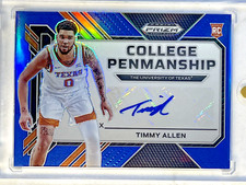 2023 Panini Prizm Rookie Blue College Penmanship #'d /125 Timmy Allen
