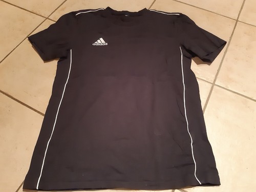 T-Shirt kurzarm Herren, Sport, Basic, schwarz/weiß, Gr. S/M, Adidas