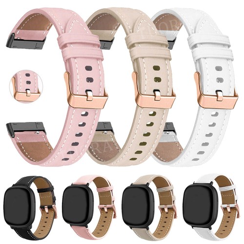 Leder Uhrenarmband Armband für Fitbit Versa 4 3 | Sense 2 1 Smartwatch Ersatz - Bild 1 von 23