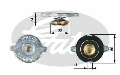 GATES RADIATOR CAP for TRIUMPH 2000 MK I 2.0 1968-1972 - Picture 2 of 6