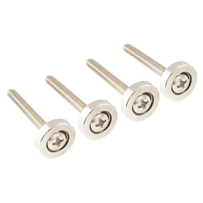 Musiclily Pro 4Pcs Nickel 15mm Steel Guitar Bass Neck Ferrule Joint Bushing Bolt