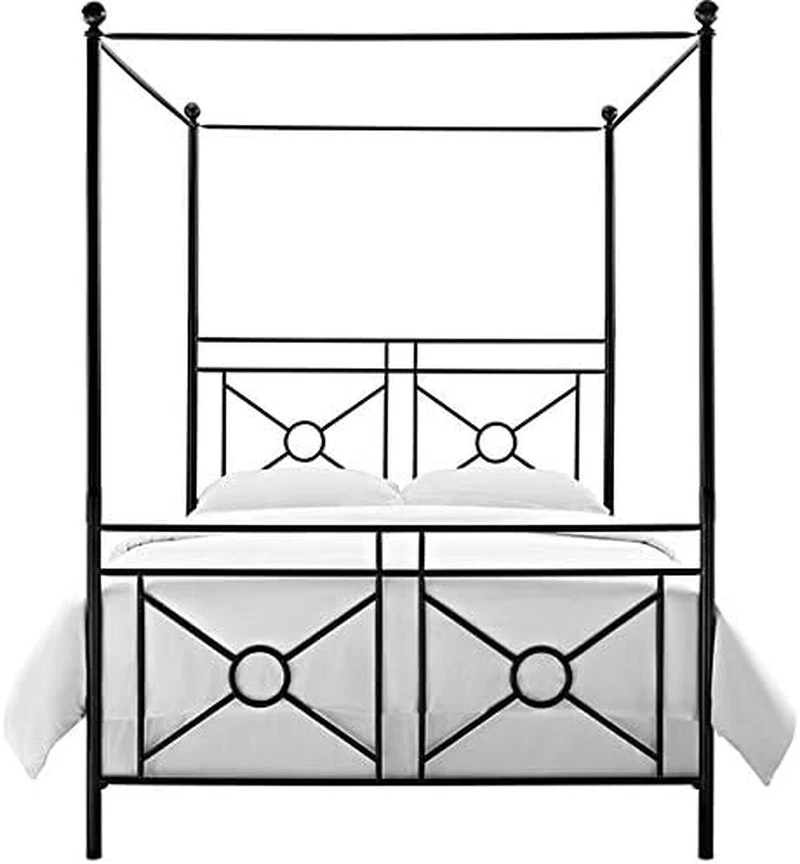 Juego de cama con dosel Montgomery, negro, queen Foto 4 de 4