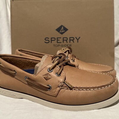 NEW Sperry Men's Size 7 M Authentic Original 2 Eye Boat Shoes Oatmeal  197632 | eBay