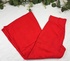 VTG 1970's Red Wide Leg Pants Size 30" Bellbottoms Loose 70's