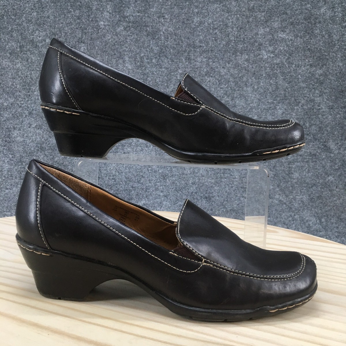 Chapado en Laton シルバコンビ 黒 Linda Mujer Amazon.com | JANSEVEN Women Chunky Heels Studded Pumps Black
