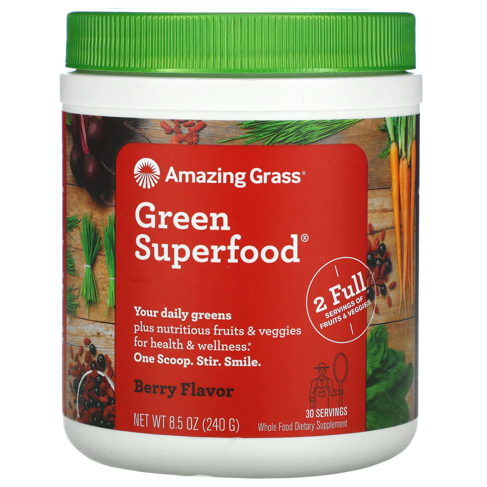2 X Amazing Grass, Green Superfood, Berry, 8.5 oz (240 g) eBay