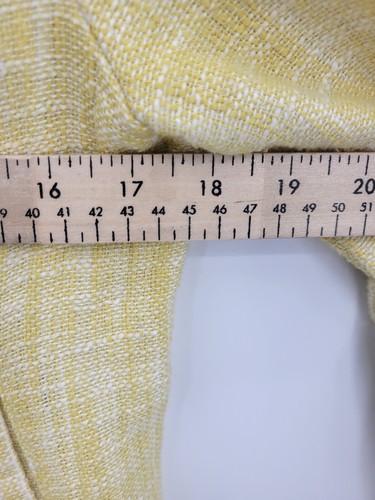 Cabi Blazer Womens Small Yellow Tweed Cropped Old Money Fringe Trim Jacket - Picture 9 of 10