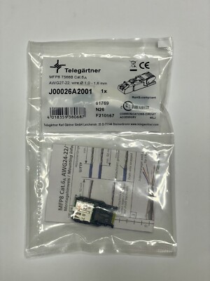 1 Telegartner J00026A2001 Ethernet Connector RJ45 Plug MFP8 T568B Cat.6A