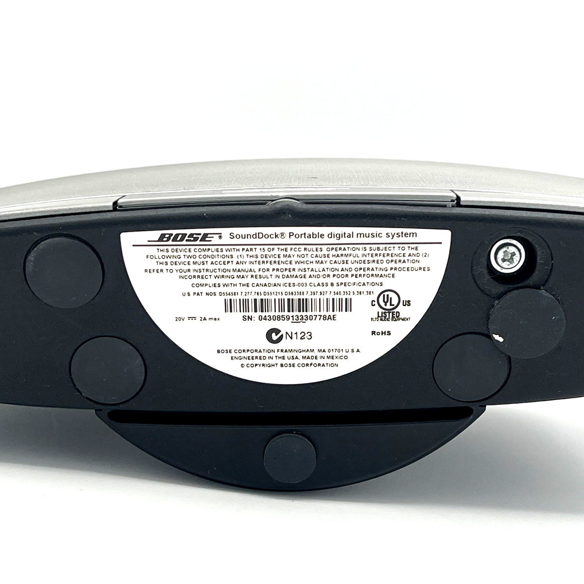 BOSE  ボーズ  SoundDock Portable  N123 Bose SoundDock Digital Music System N123 w/ Charger, Battery