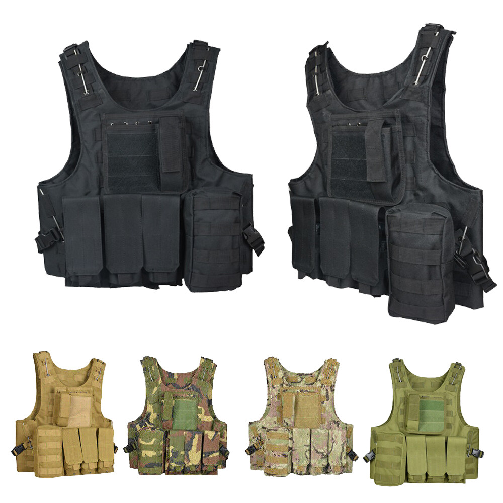 Tactical Quick Release Plate Carrier Vest with Molle Pouches for Combat-image
