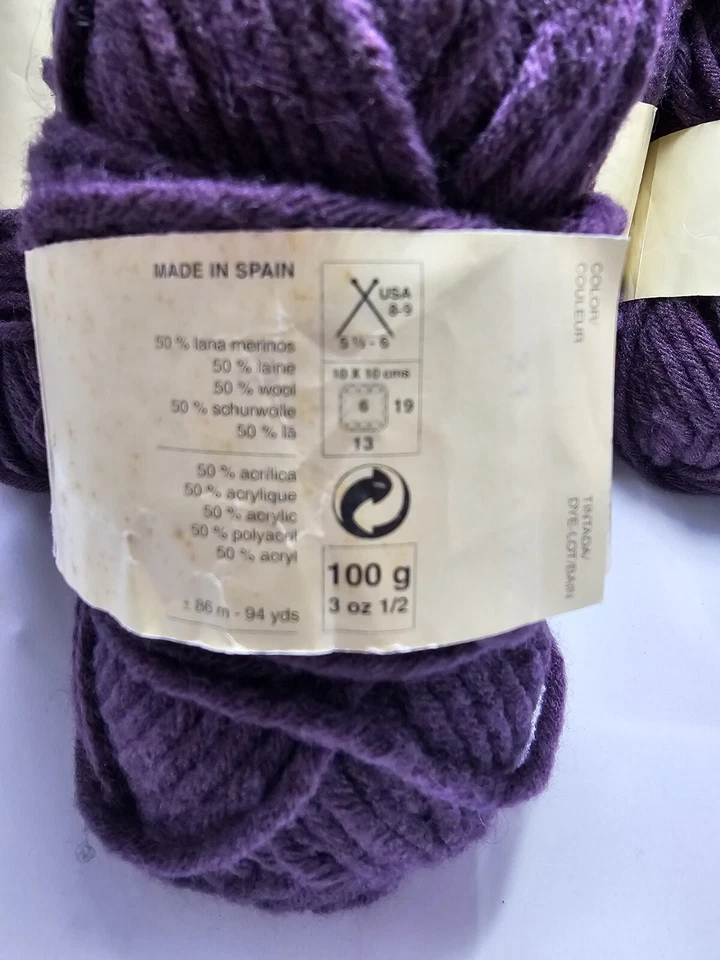 Katia Himalaya Yarn Bulky Wool Acrylic Blend Spain 100 G Deep Plum Knit Crochet - Image 2 of 4