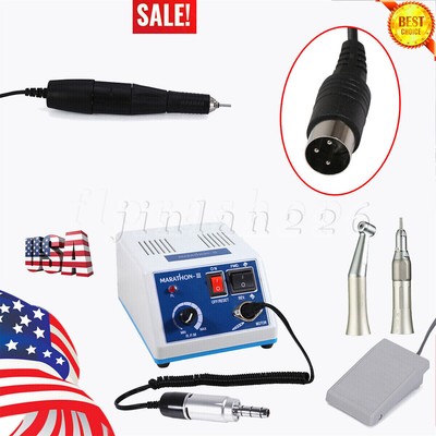 Dental Lab Marathon-III Electric Micromotor /Contra Angle/Straight Handpiece usa