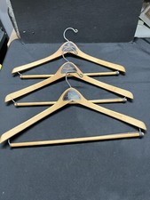 3 Vintage Wooden Clothes Hangers; Schlesinger s Petrocelli Labels