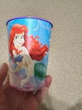 Disney The Little Mermaid plastic cup Ariel Flounder Sebastian Mint never used