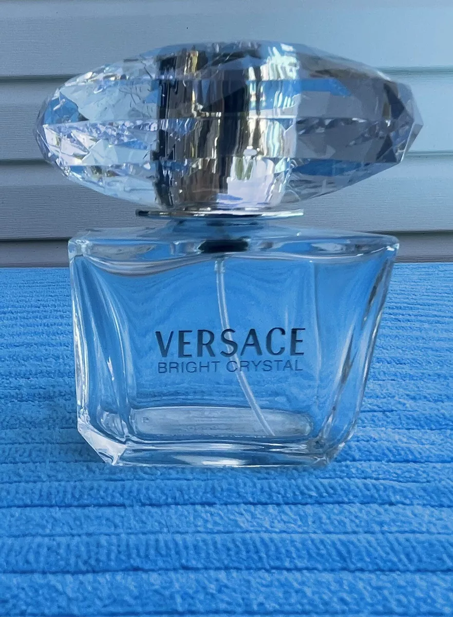 VERSACE Bright Crystal Empty 3.0 fl oz Perfume Bottle Made In