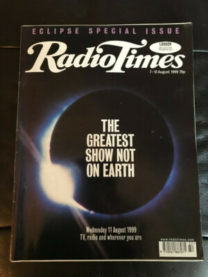 RARE RADIO TIMES Total Eclipse of the Sun Special Issue cover 1999 KENNY ROGERS 
