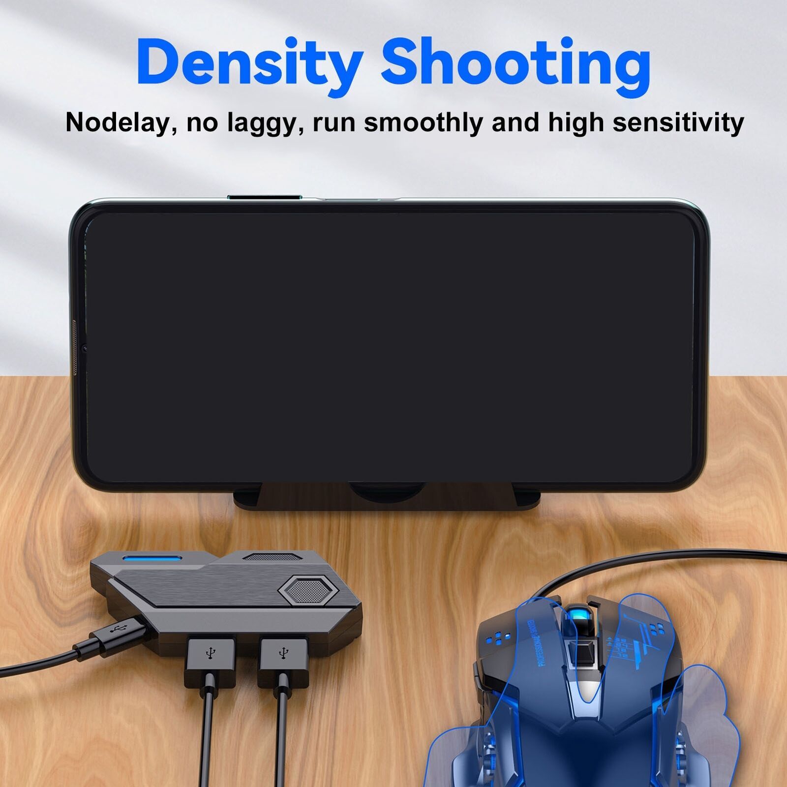 Bluetooth 5.2 Plug-and-Play Gaming Keyboard Mouse Converter for Stable Performance-image