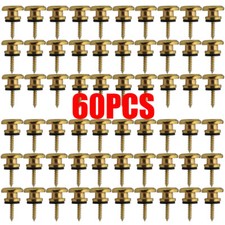 Gold Guitar Strap Buttons Strap Locks Mushrooms Head End Pins Attachments 60pcs