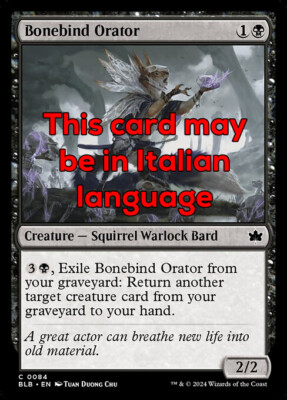 MTG BONEBIND ORATOR FOIL EXC - LINCOLAOSSA SPRECHER 84 - BLB - MAGIC