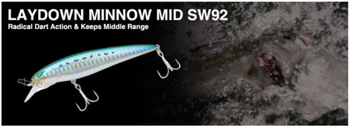 NORIES Laydown Minnow MID SW92 JDM Jerkbait - Color S-28 Matte Pearl Chart. - Picture 2 of 4