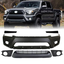 Front Bumper Cover & Grille & Fog light cover & Trim For 2012-2015 Toyota Tacoma