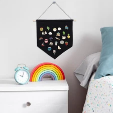 Pin Display Pennant Banner Lapel Pin Badge Flag Plain Blank Canvas Wall Banner