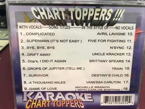 Chart Toppers Karaoke Chart Toppers & Lets Party CDG Multiplex Sealed 2 Cd Set - Picture 3 of 6