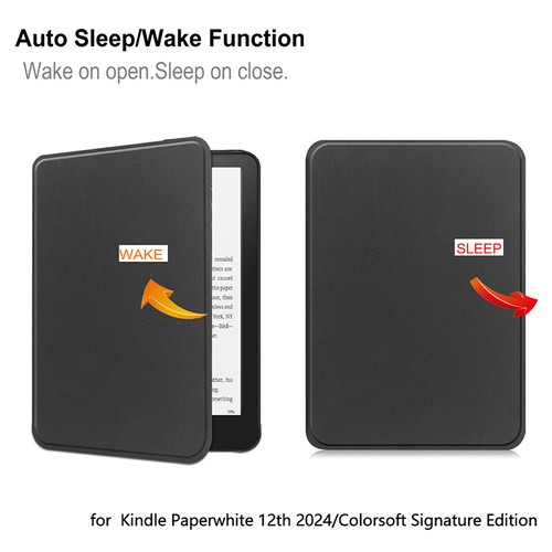 Foldable Protective Case Cover For Kindle Paperwhite 6 2024 12th/Colorsoft - Photo 8/13