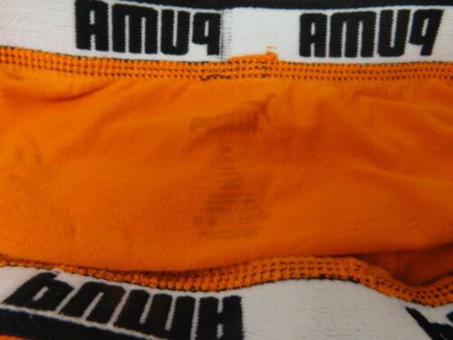 Boys PUMA Boxer Briefs Size M Underwear Orange Black Elastic - Picture 3 of 3