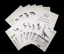 Juego de hojas lisas de información de dinosaurios lista Ingen mundo perdido de Jurassic Park