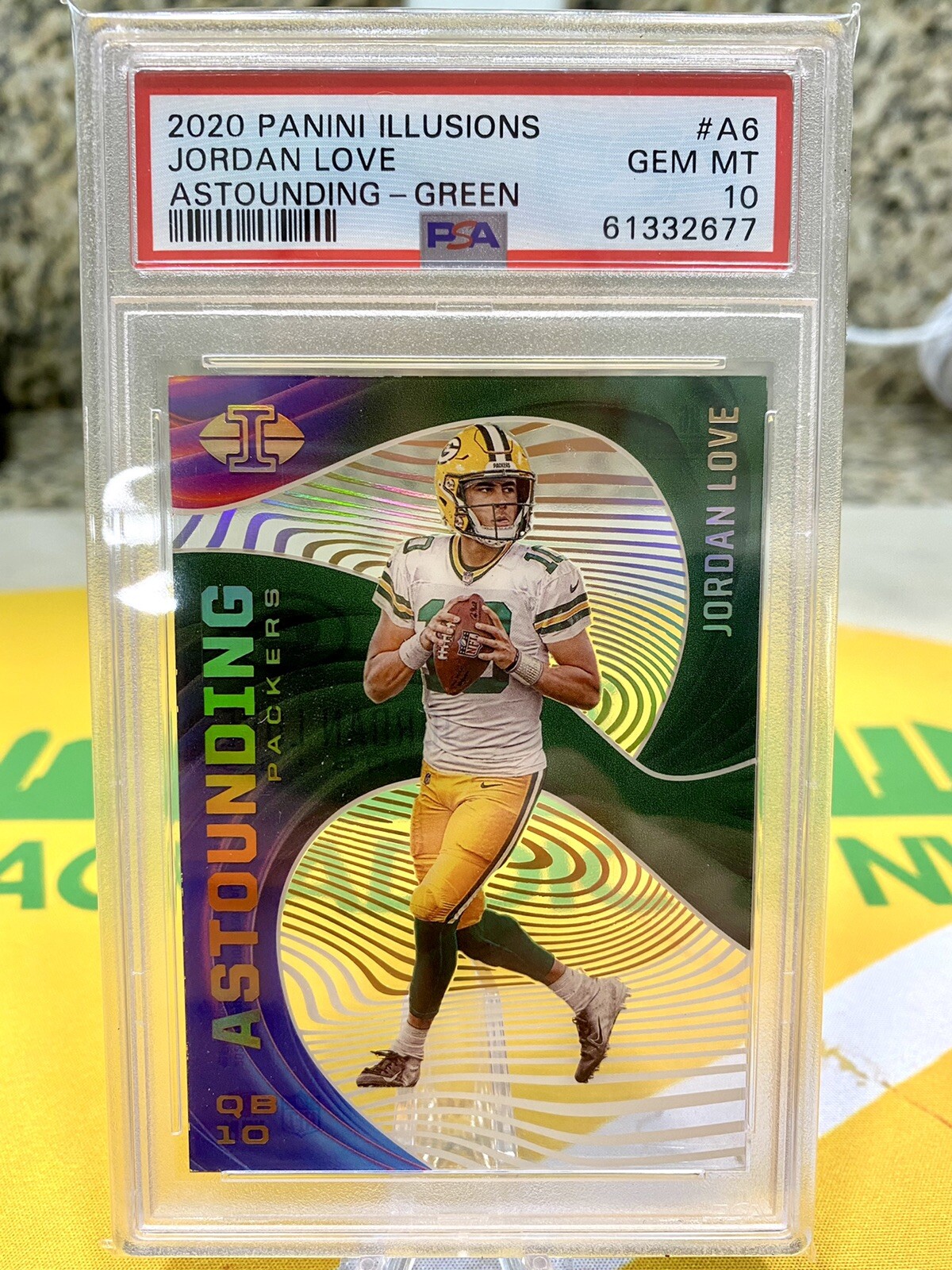 Jordan Love Panini Illusions Astounding #A6 Green